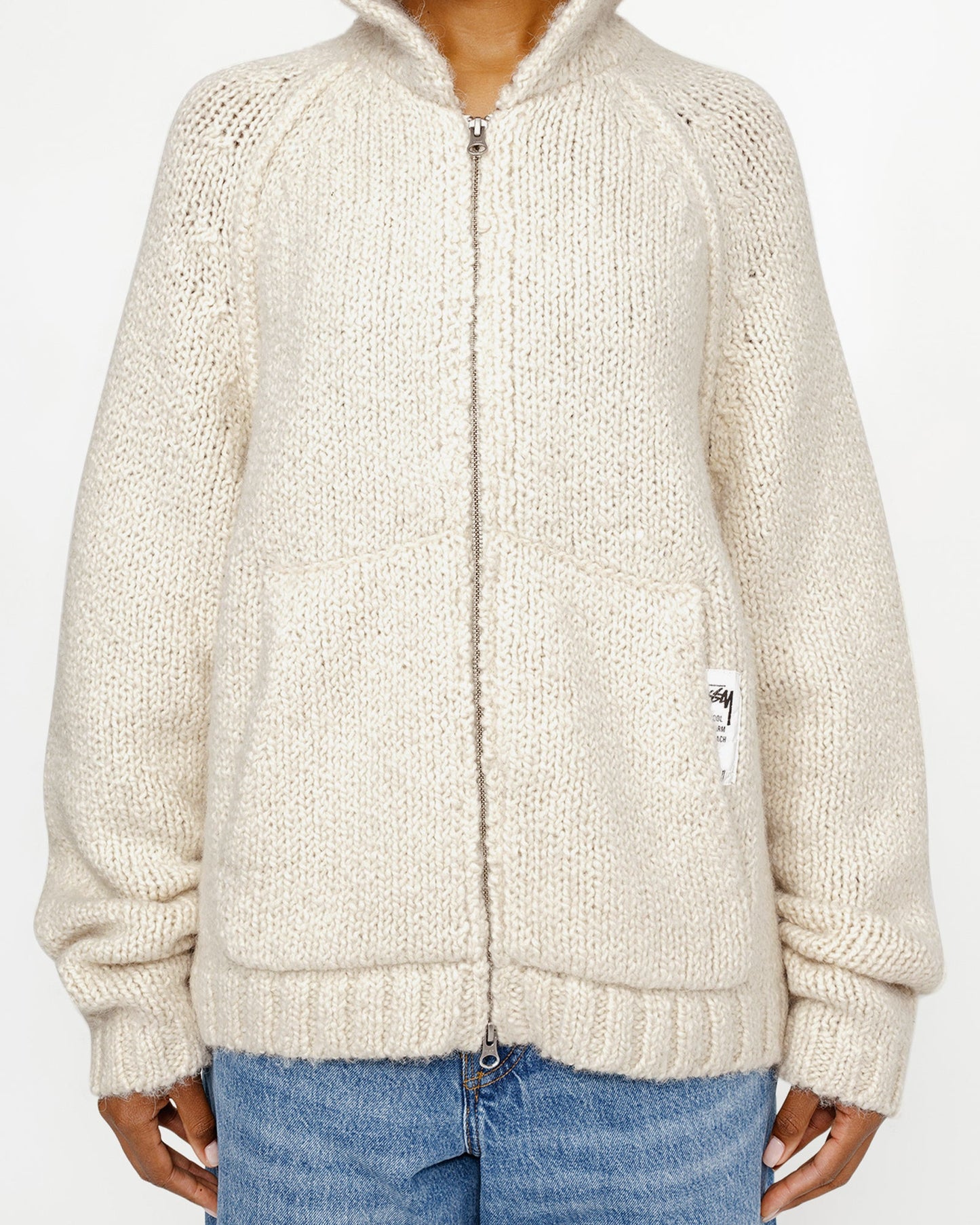 CHUNKY KNIT ZIP HOODIE