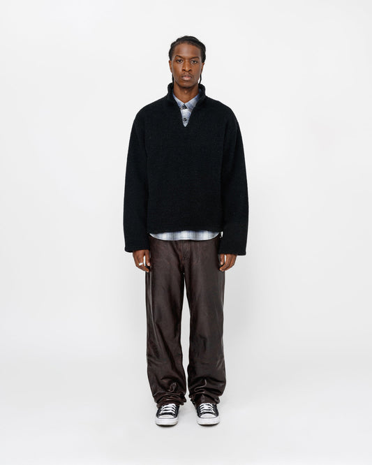 WOOL BLEND SHERPA PULLOVER