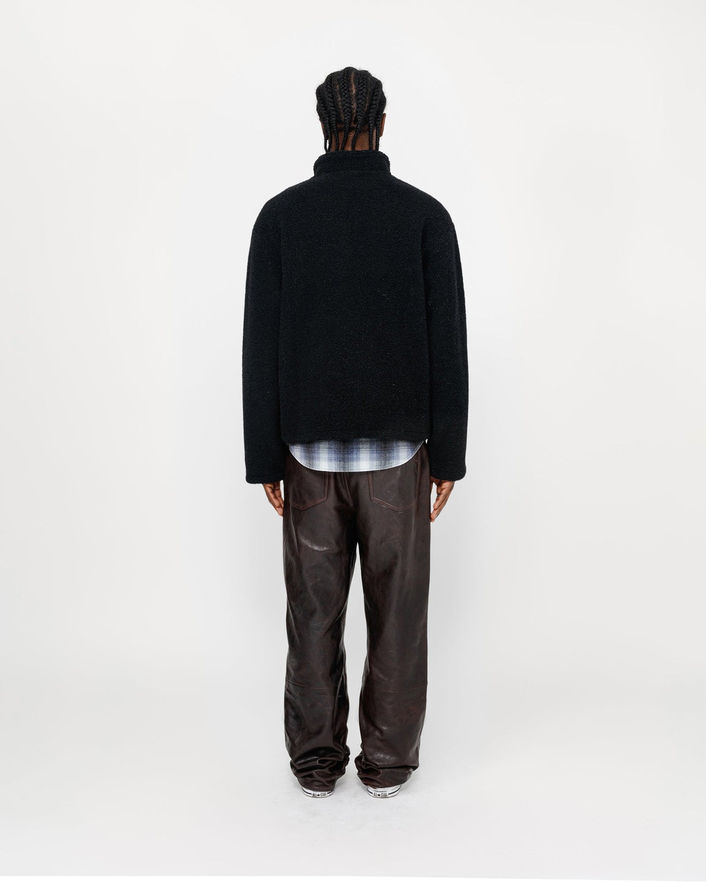 WOOL BLEND SHERPA PULLOVER