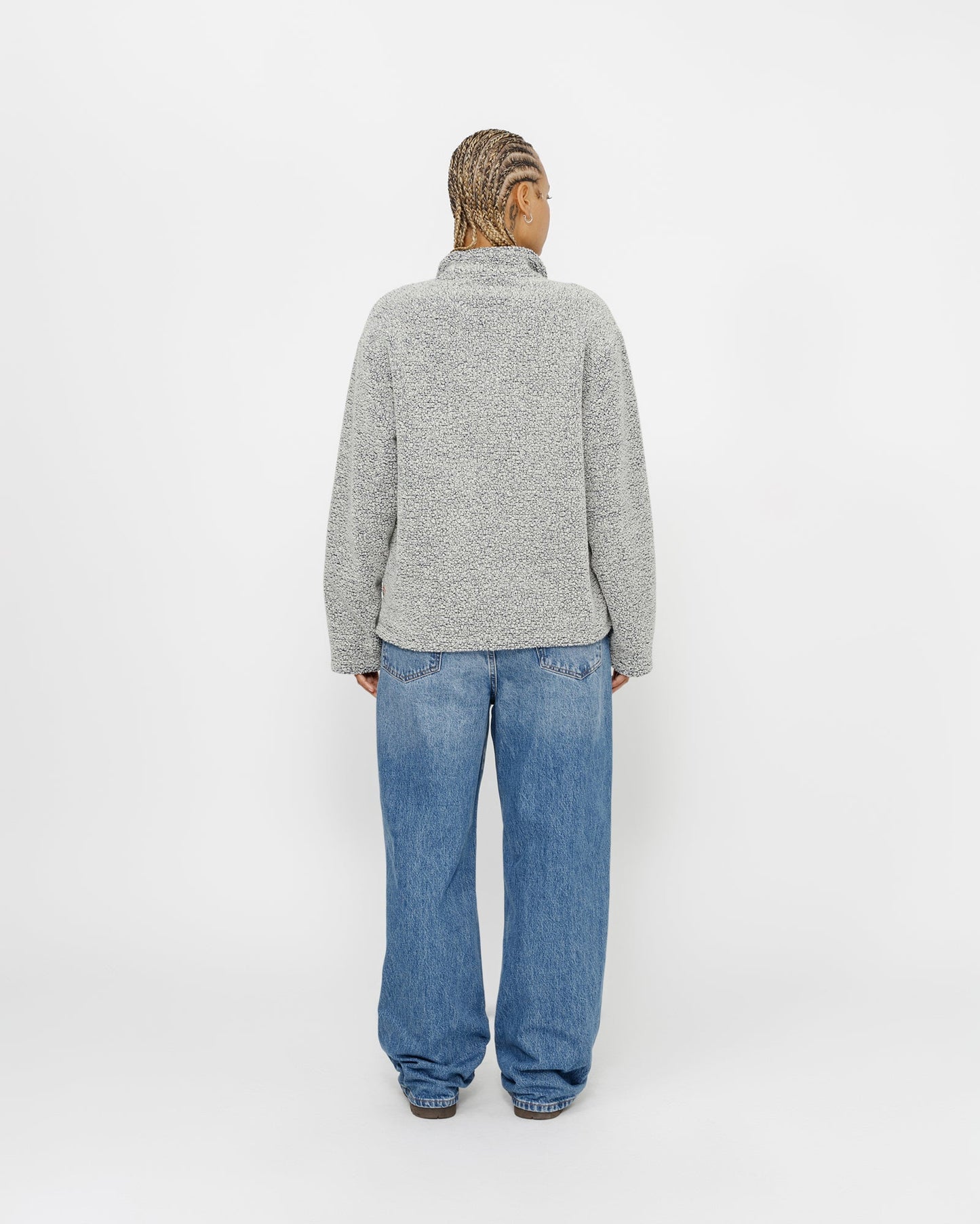 WOOL BLEND SHERPA PULLOVER