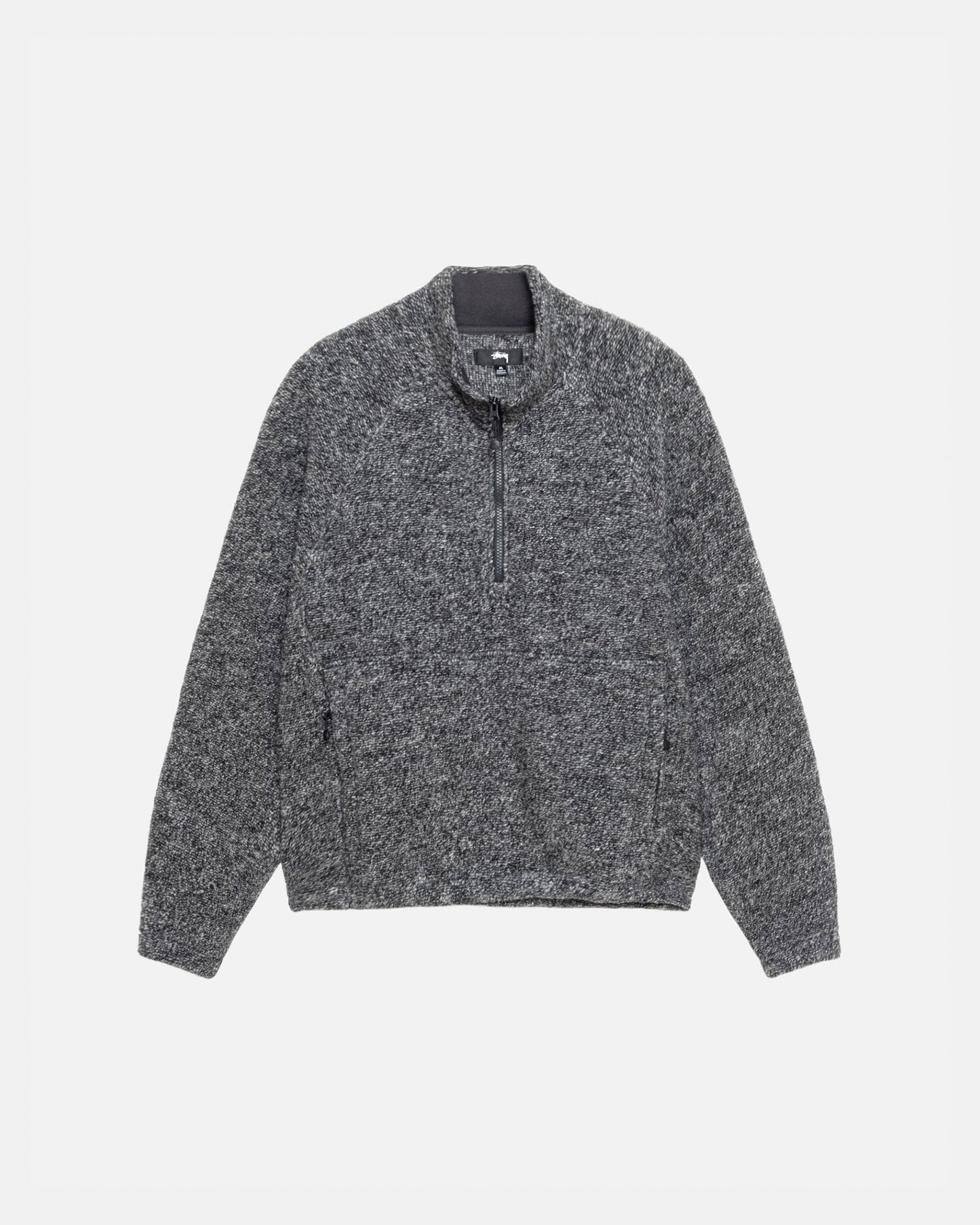 WOOL BLEND SHERPA MOCK NECK