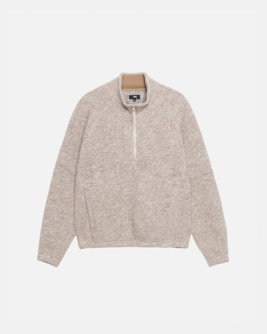 WOOL BLEND SHERPA MOCK NECK